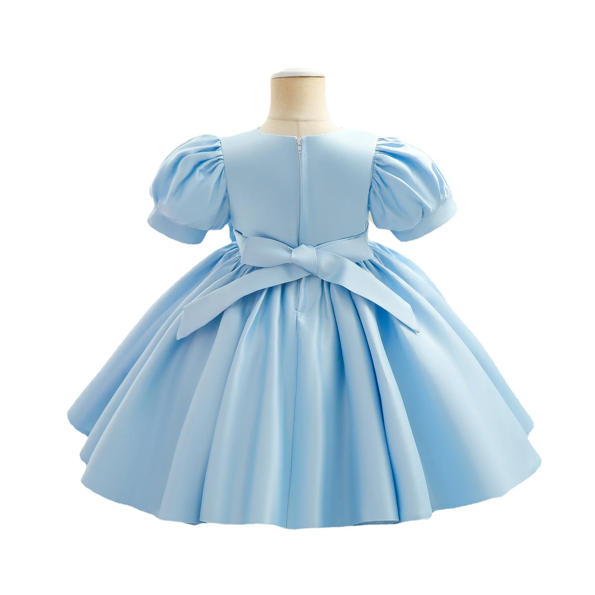 Annabelle Dress for Kids Girl Princess Bow Flower Girl Autumn/Winter Baby Long Dress Birthday Weddings Kids Birthday Party Gown