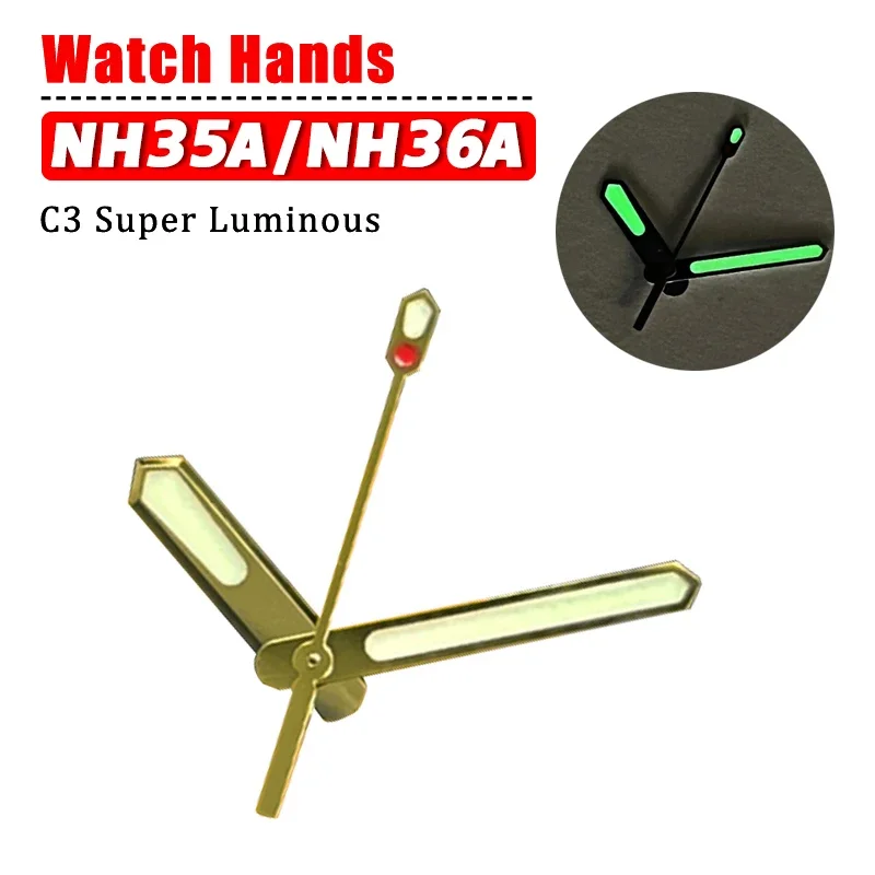 Heimdallr NH35 Watch Hands for SKX007 SBBN SPB143 62MAS C3 Super Luminous Dive Watch Replacement Modified Hands for NH35 NH36