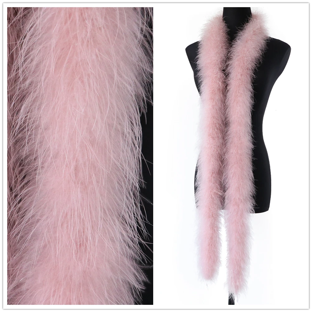 22 Grams High Quality Marabou Feather Boa Natural Turkey Feather Trim Soft Decoration Scarf for Party Clothing Sewing Accessory