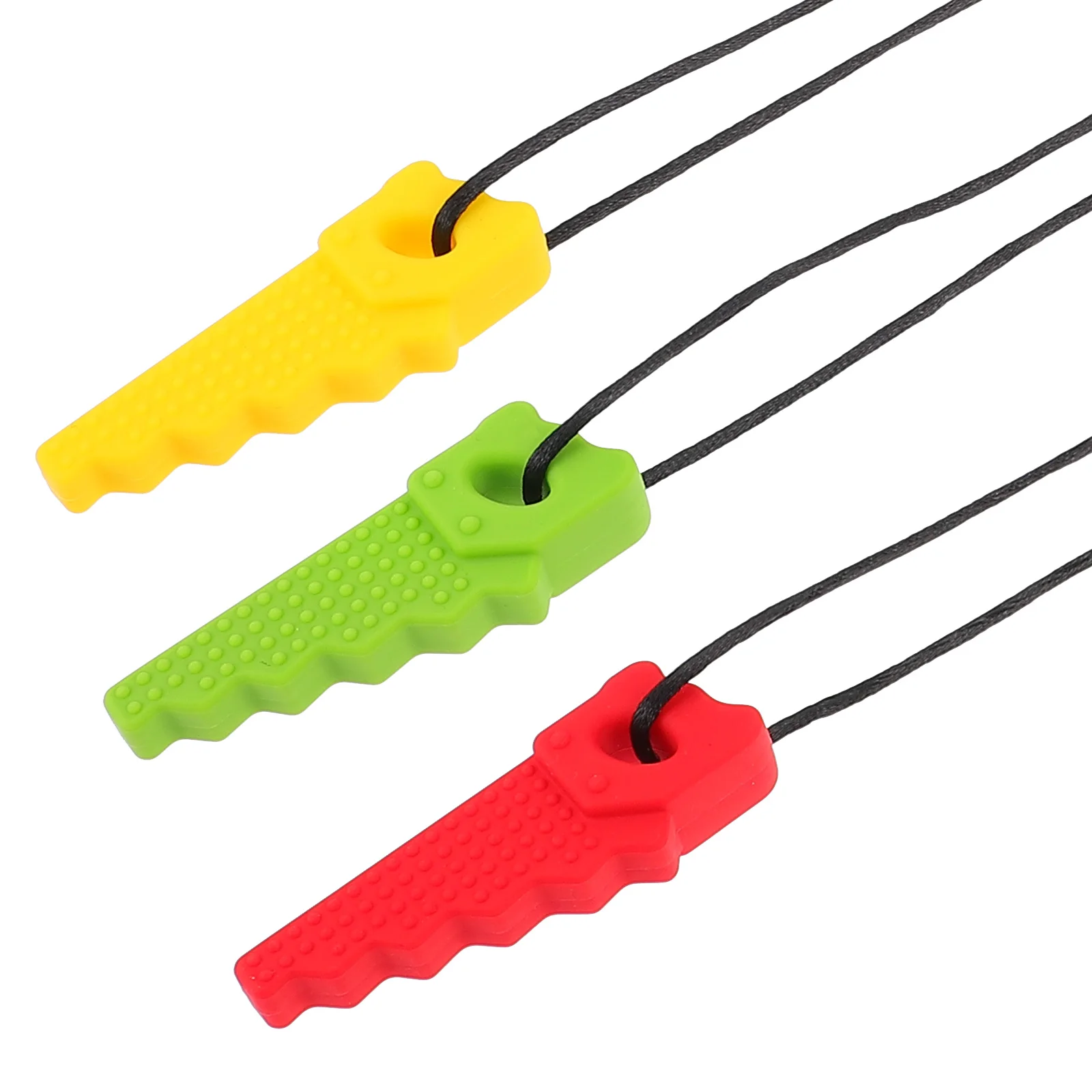 

3pcs Pendant Teething Necklace Baby Teething Molar Teether Chain Toys Silicone Chew Necklace Infant Care