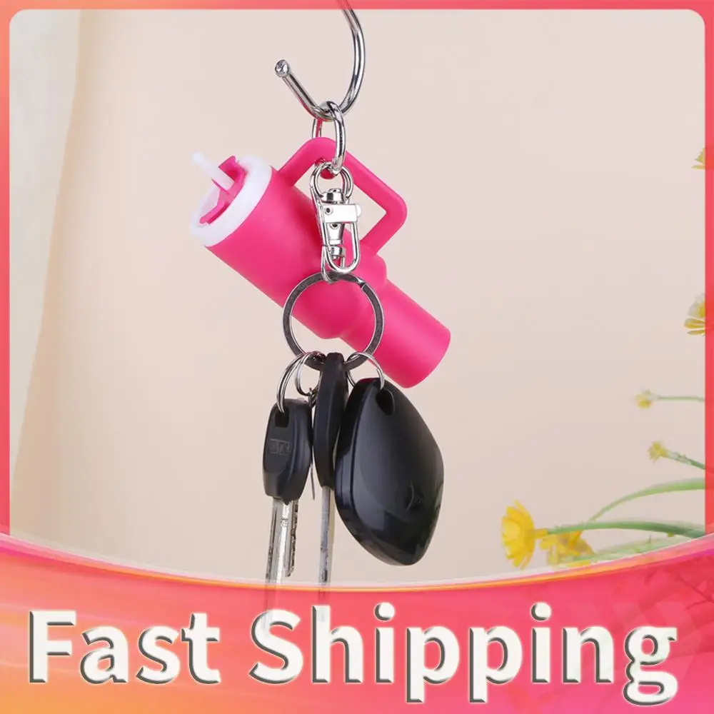 Cute Mini Cup Keychain Chapstick Holder for Bags