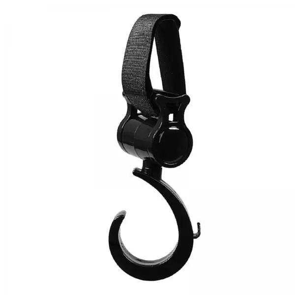 Non Slip Stroller Hook Flexible Rotating Pram Clip Organizer for Baby Carriage Bag Trolley Accessory Hanging Solution