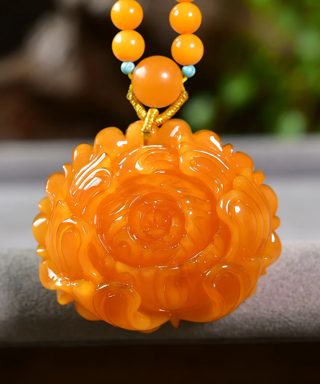 

Кулон из натурального оранжевого янтаря, цветок, желтый янтарь, 43,36,18 мм, кулон из драгоценного камня, ожерелье, ювелирные изделия AAAAA