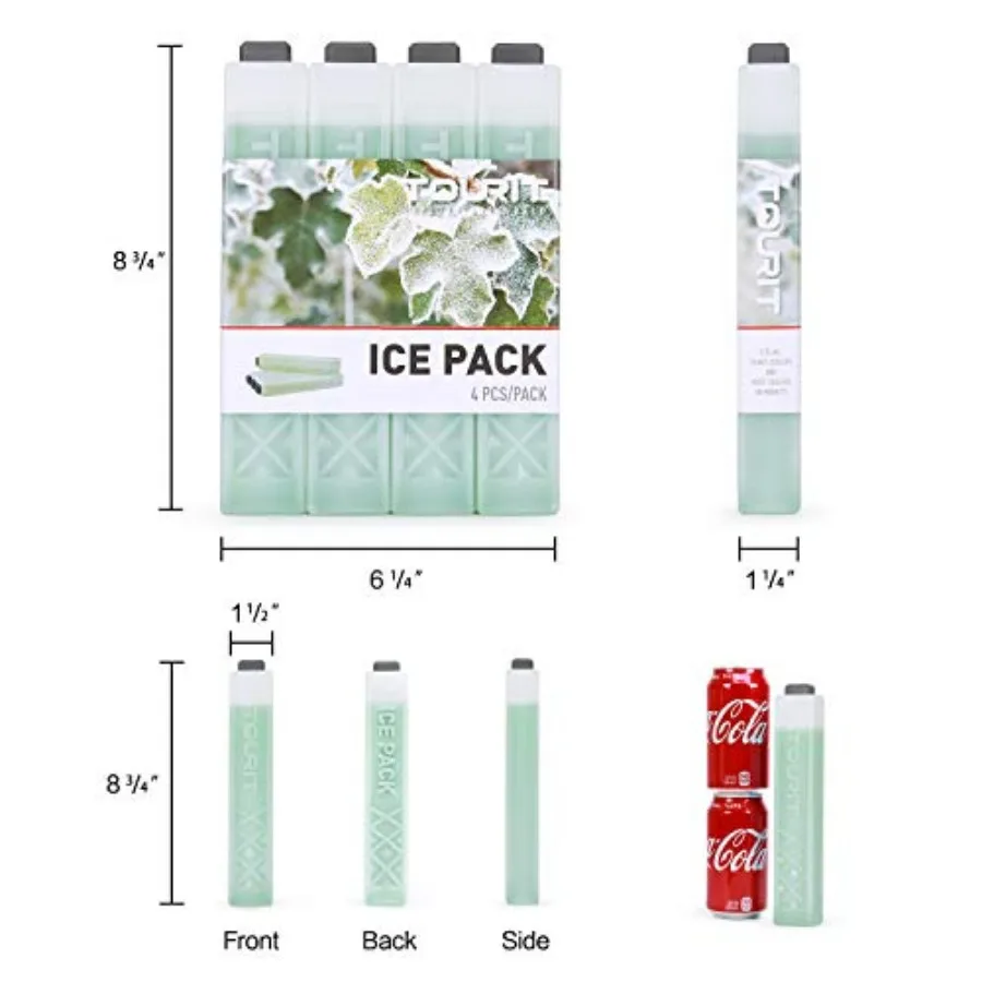 Ice Packs for Coolers Reusable Long Lasting Freezer Packs for Lunch Bags/Boxes, Cooler Backpack view 2