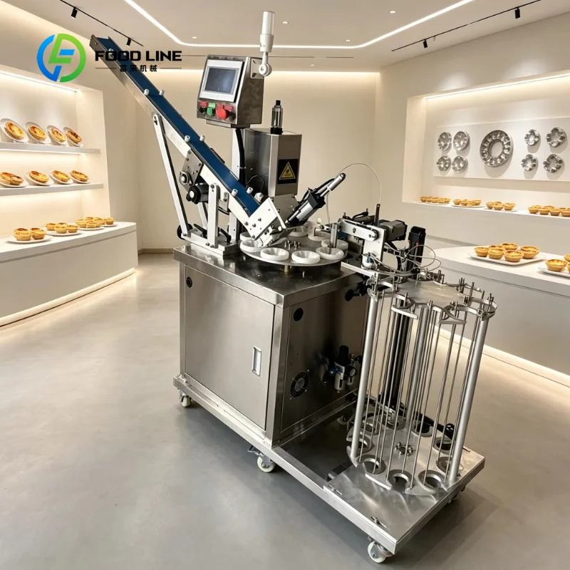 Customized Electric Automatic Filling Egg Tart Forming Machine Egg Tart Shell Pie Crust Pressing Machinery for Egg Tart Machine