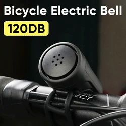 120db Bike Bell Rings Electronic Loud Horn USB Recharged Warning Safety Horn MTB Handlebar Alarm Ring Bell Bicycle Accessories