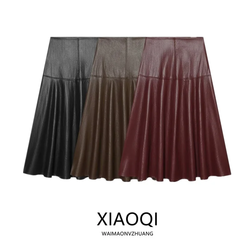Autumn 2026 Women's Fashion Design Layered A-Line  Skirt Versatile New Arrival Elegant Ladies' High Waist Skirt