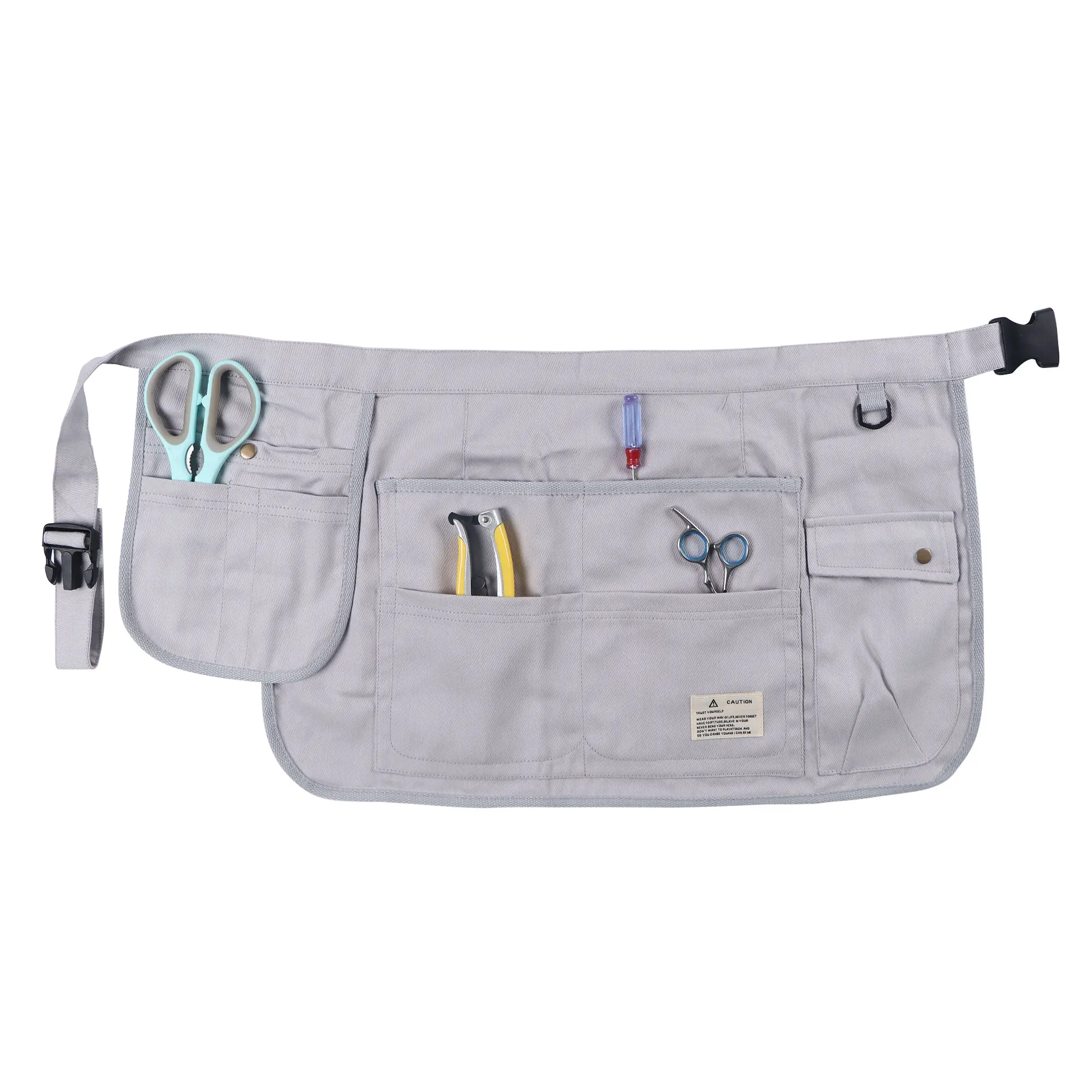 

Multi-Pocket Canvas Tool Apron, Adjustable Florist Waist Apron with Pockets, Utility Work Apron for Hairdresser, Gardener, Chef,