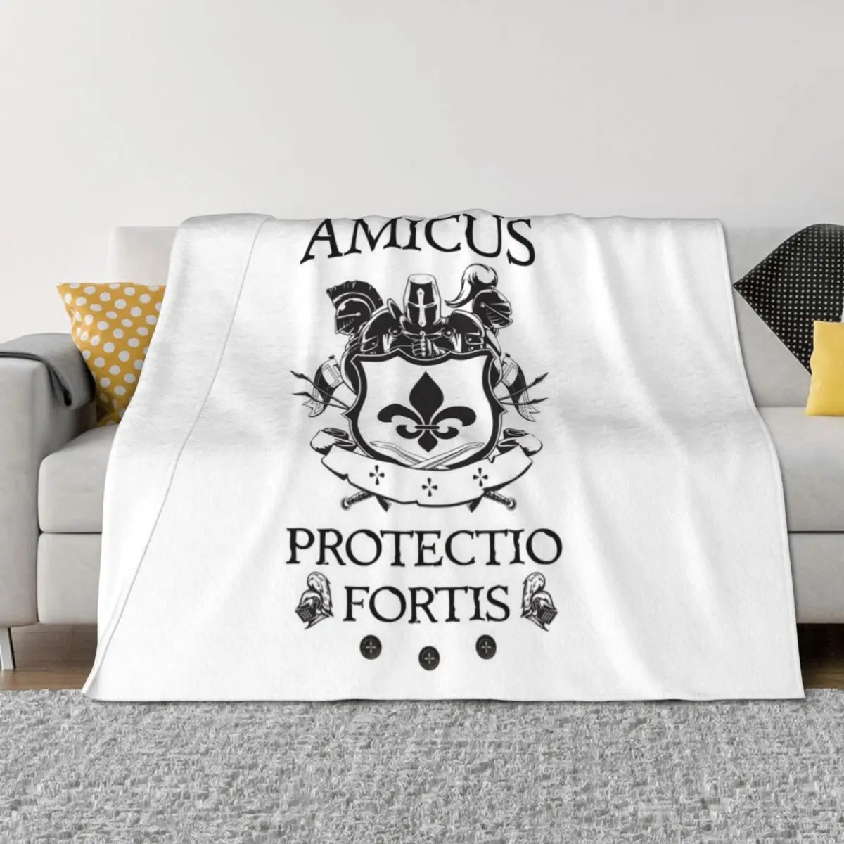 

Amicus Protectio Fortis Throw Blanket For Sofa Thin manga Single Loose Blankets