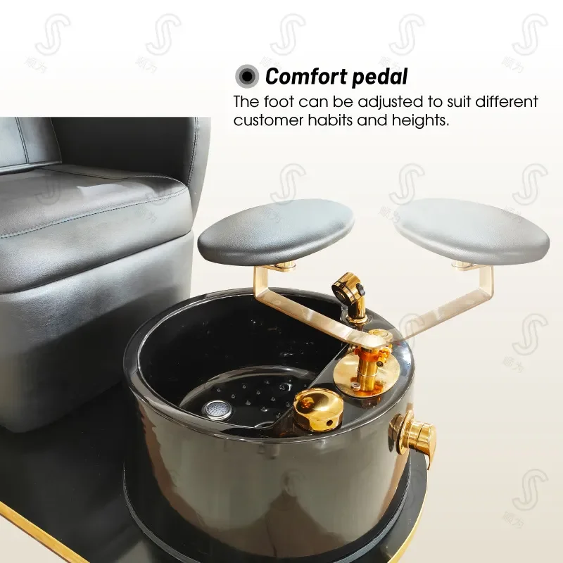 Rotatable Electric Foot Massage Sofa with Lamp for Pedicure Manicure Spa Club Foot Soaking Therapy Beauty Chair