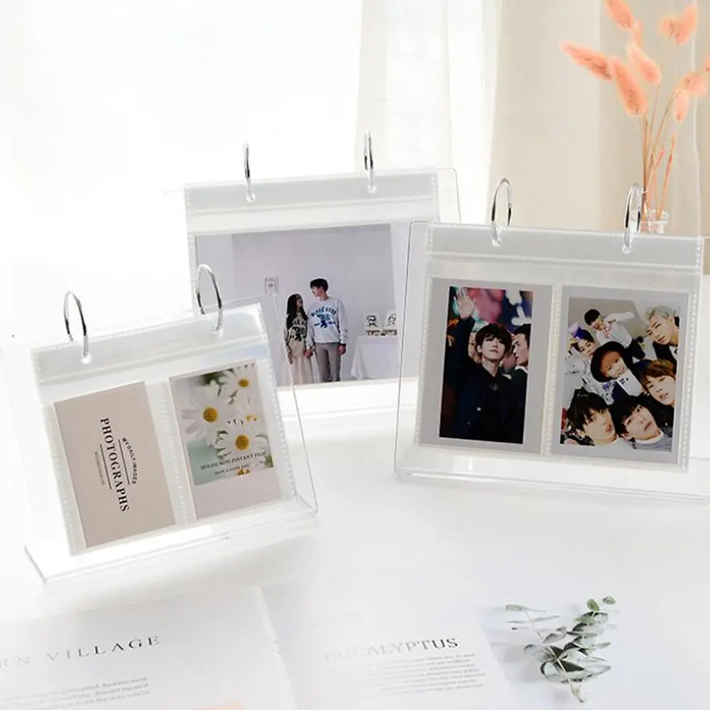 3-6 بوصة ملونة متعددة الوظائف المنظم جمع الاكريليك إطار الصورة بطاقة كتيب ألبوم الصور حالة الصورة #4