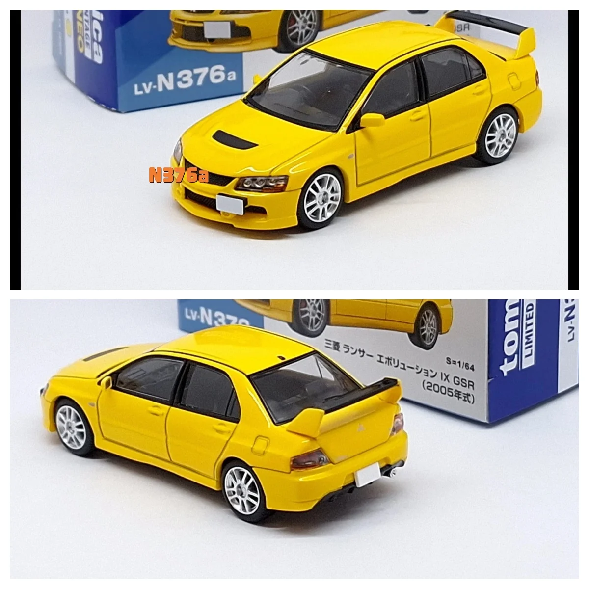 Limited Vintage LV-N376a LANCER EVOLUTION IX GSR 2005 TOMYTEC Diecast Model Car Alloy