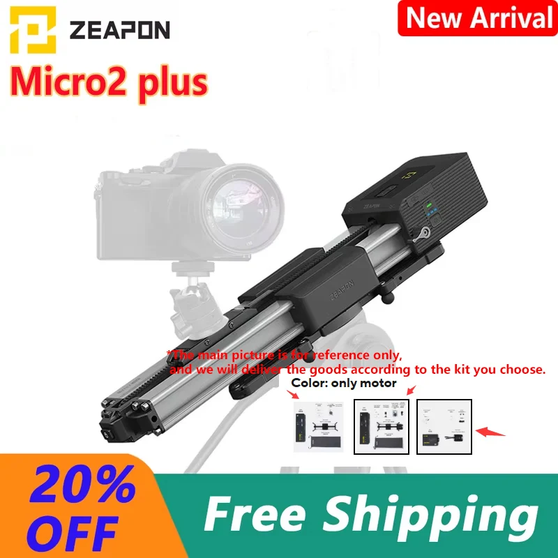 Zeapon Motorized Micro 2 Plus Camera Slider Portable Travel Distance 54cm/21.2in 4.5KG All-Direction Capacity 39 Decibels Motor