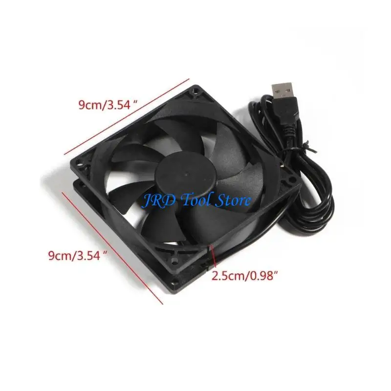A2UD 90mm Fan 5V Power Supply Radiating 9025 Case Fan Cooling Blower for Computer Box/AV Cabinet/Router Multi-Way