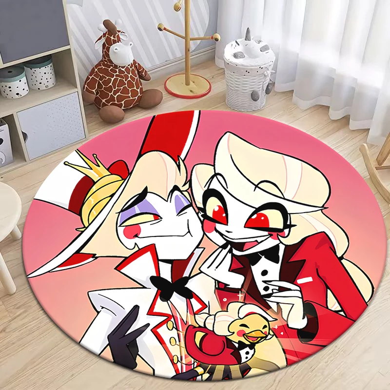 C-H-azbin H-otel HD Printed Pattern Circular Carpet,Bedroom Rug,Use Non-slip Floor in Living Room,Bathroom,Door,Outdoors Mat.