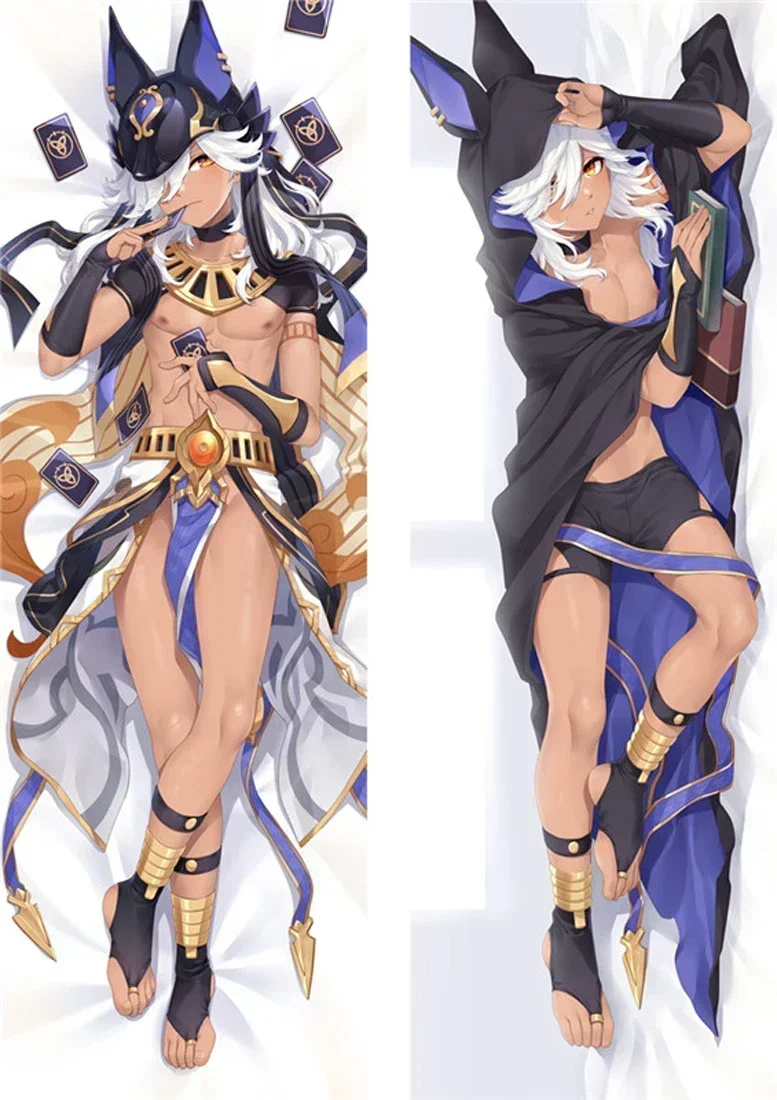 

Декоративная подушка в стиле аниме, искусственная кожа, Cyno Dakimakura Waifu, наволочка с 2-сторонним принтом, обнимающая тело, наволочка, подарок