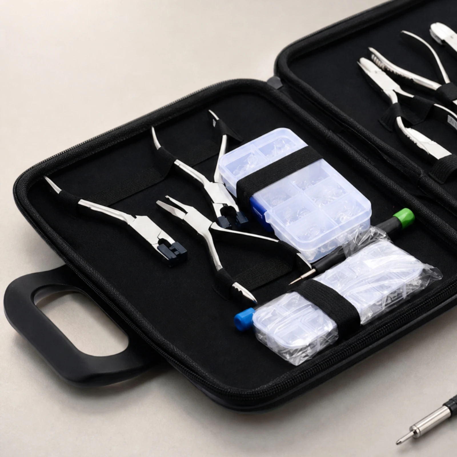 Eyeglass Frame Repair Kit with Pliers and Screwdrivers Compact Eyeglass Repair Tool Kit with Carrying Case Multi-Functional