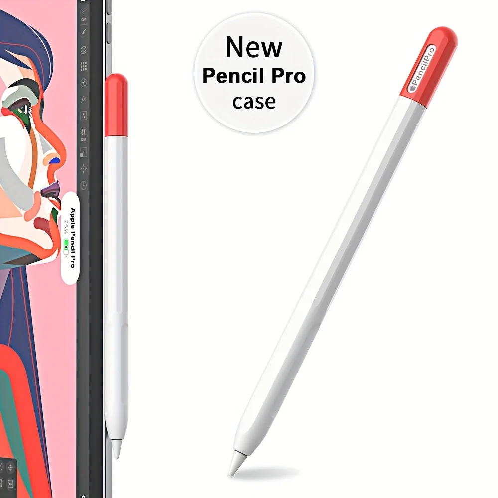For Apple Pencil Pro Color Matching Soft Silicone Ultra Thin Protective Cover for iPad Pencil Pro Shockproof Pencil Case