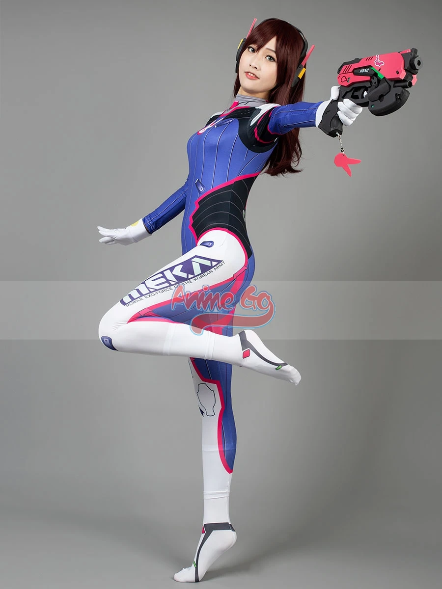 

D.Va Cosplay Costume Women Game Song Hana Jumpsuit for Halloween Cos mp003611