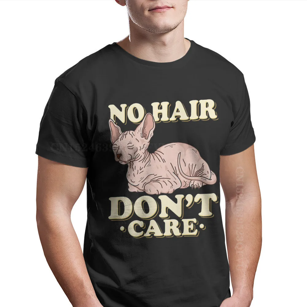 No Hair Sphinx Hip Hop Tshirts Canadian Hairless Cat Sphynx Printing Tops Comfortable Men T Shirts Clothing Unique Father\'s Day