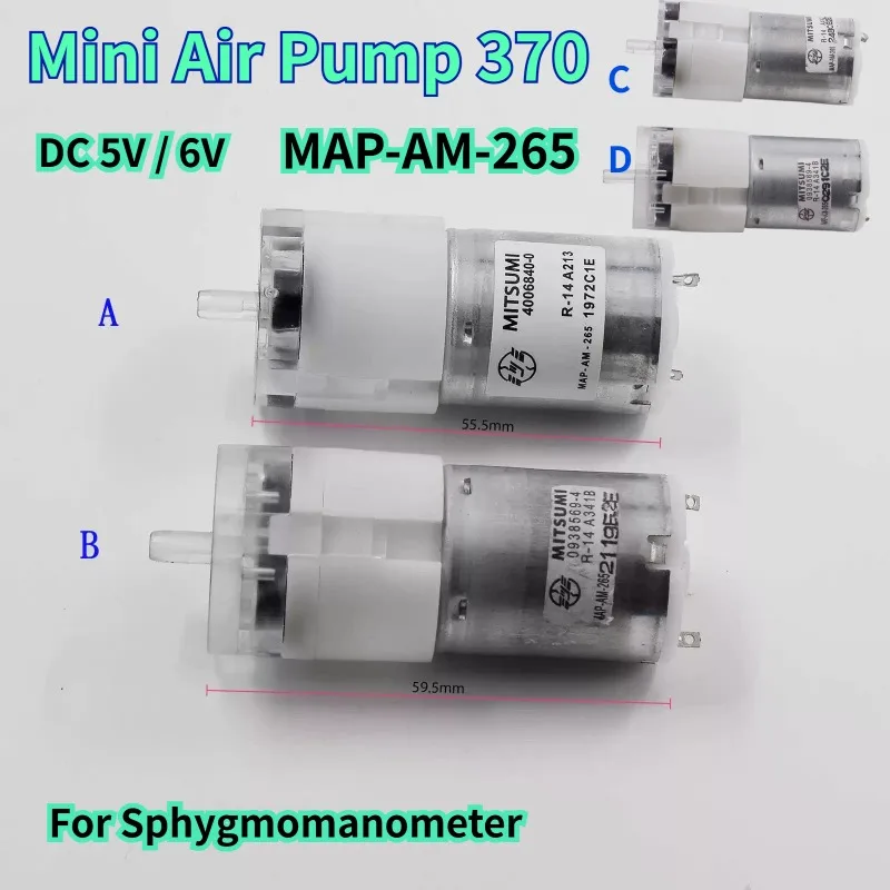 DC 5V 6V Mini Air Pump 370 MAP-AM-265 Micro Diaphragm Pump for Blood Pressure Monitor Sphygmomanometer Inflatable Air Mattress
