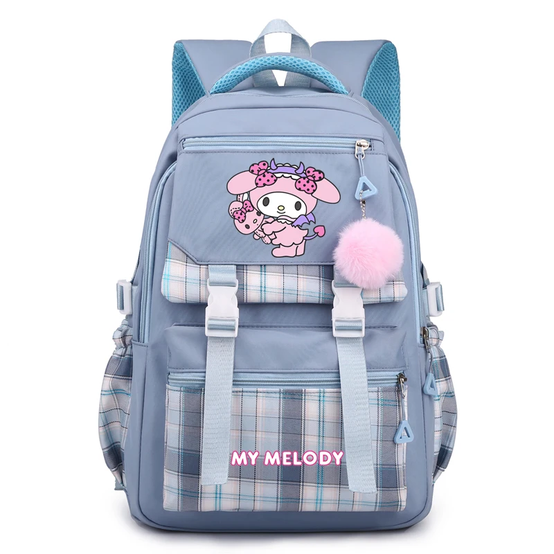 

MINISO Kawaii Sanrio Melody Backpack for Girl Boy Anime Printed Bookbag Women Bag Student Teenager Knapsack Schoolbag Rucksack