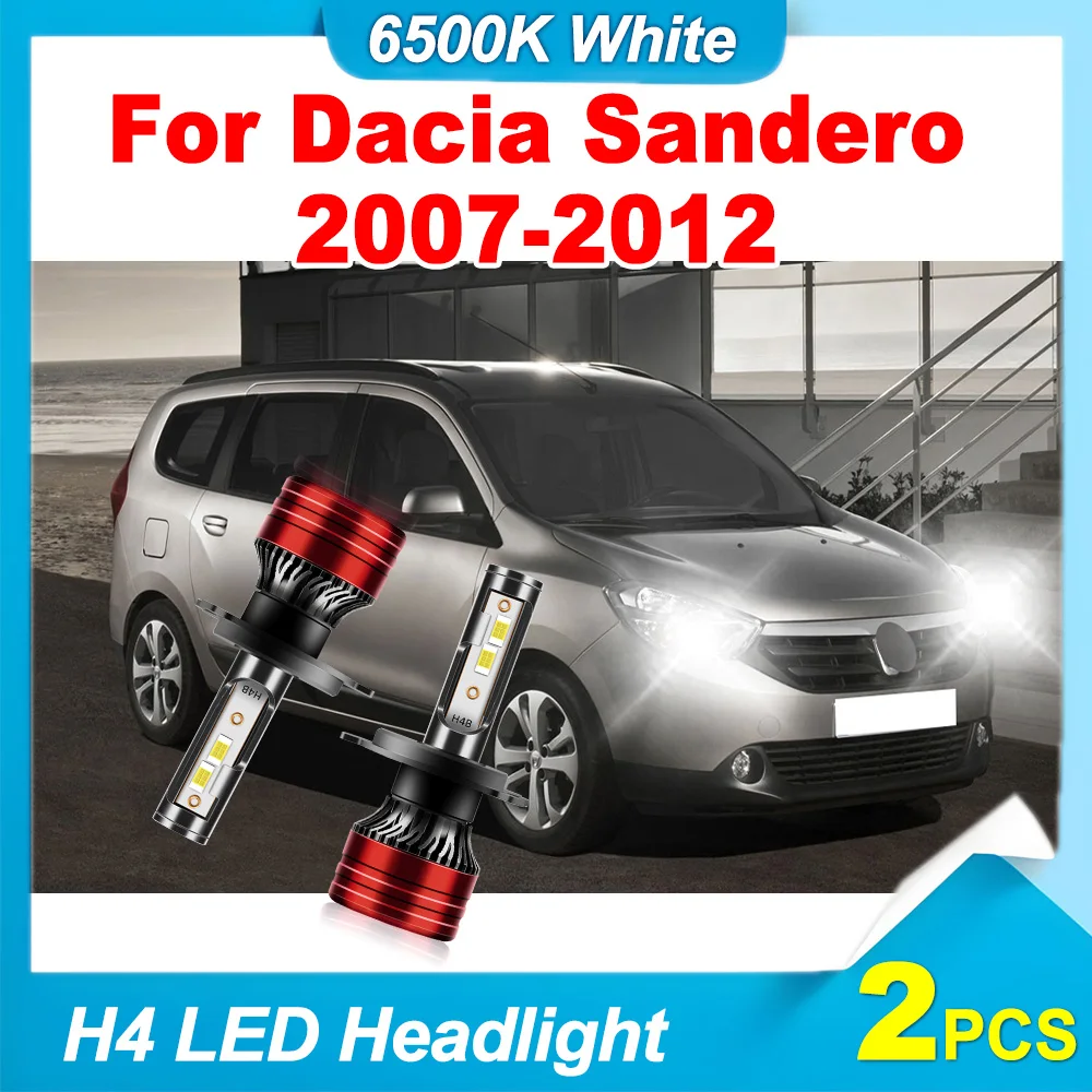 

2X H4 Headlight 120W CSP Chips Auto Lights Canbus No Error High Lumens Lamps Led Brightest Upgraded For Dacia Sandero 2007-2012