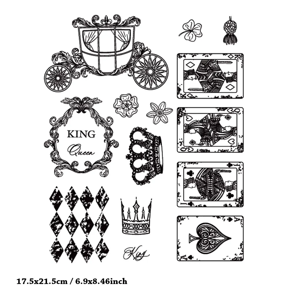 French Royal Stamps Scrapbook Paper Transparent Clear Handmade Decoration Gifts Rubber Stamp for Card DIY Scrapbooking