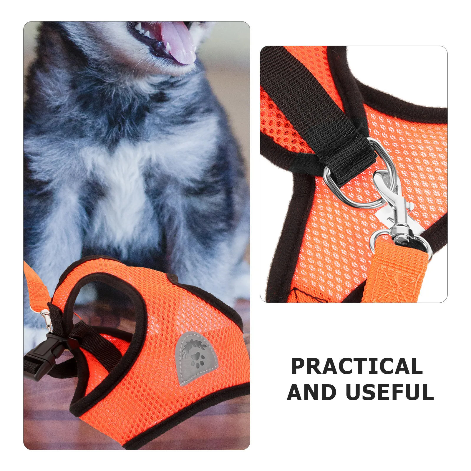 

Adjustable Vest Dog Leash Collars Reflective Breathable Puppy Sling Chest Strap Small Medium Dogs Outdoor Walking