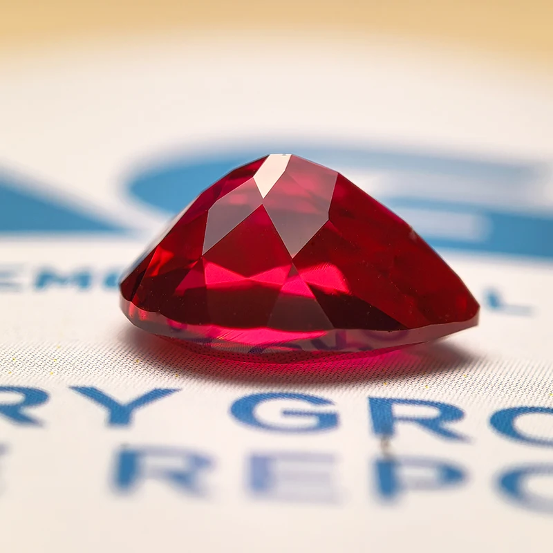 Lab Grown Ruby Pear Shaped Pigeon Blood Red Color VVS1 Charm Diy Jewelry For Woman Make Selectable AGL Certificate