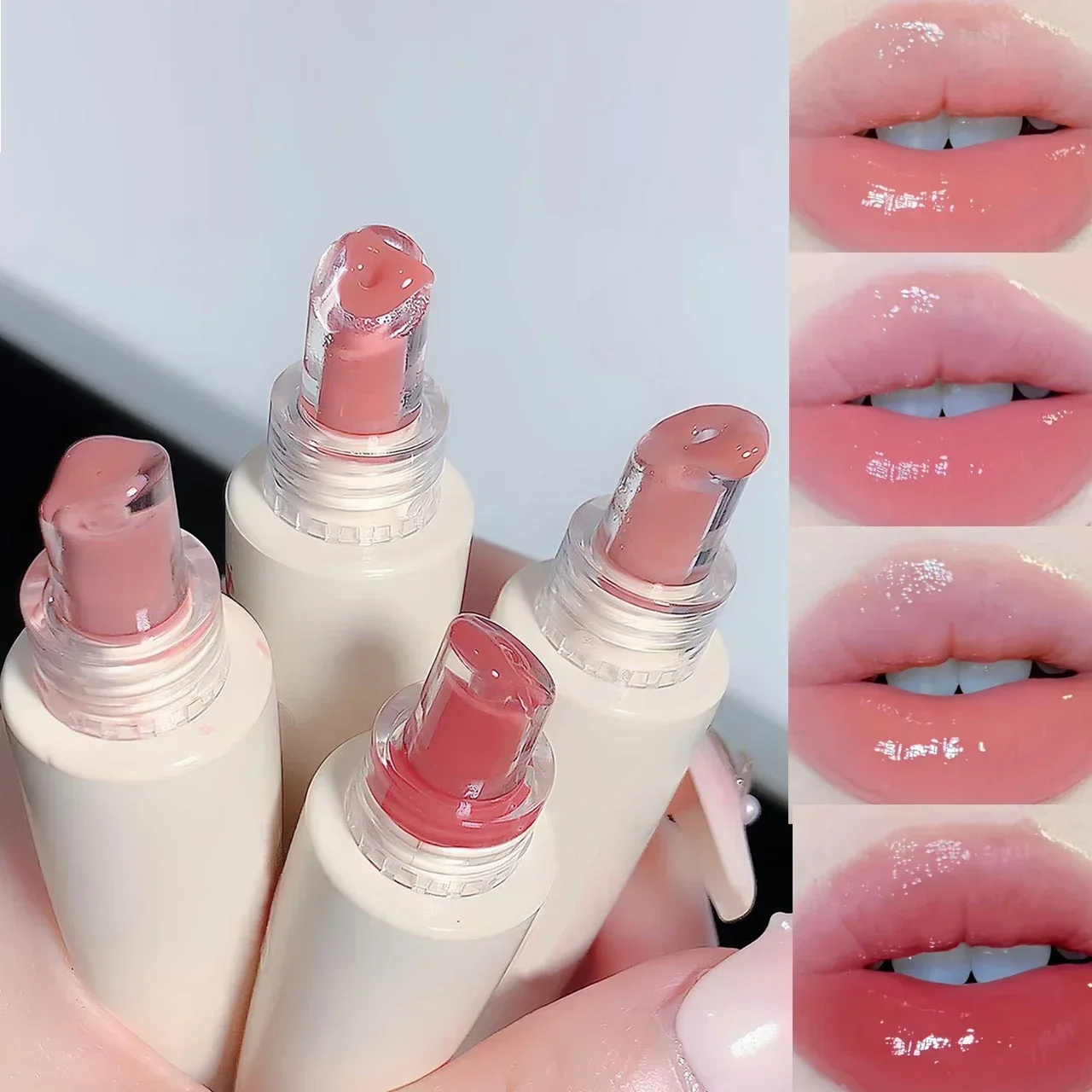 Mirror Dyeing Lip Gloss Moisturizer Liquid Lipstick Waterproof Long Lasting Red Lip Tint Korean Makeup Cosmetic Lipgloss Beauty