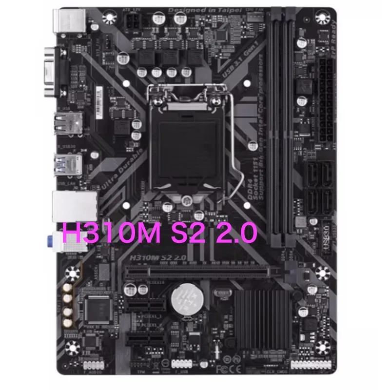 

Suitable For Gigabyte H310M S2 2.0 Motherboard 32GB LGA 1151 DDR4 Micro ATX Mainboard 100% Tested OK Fully Work