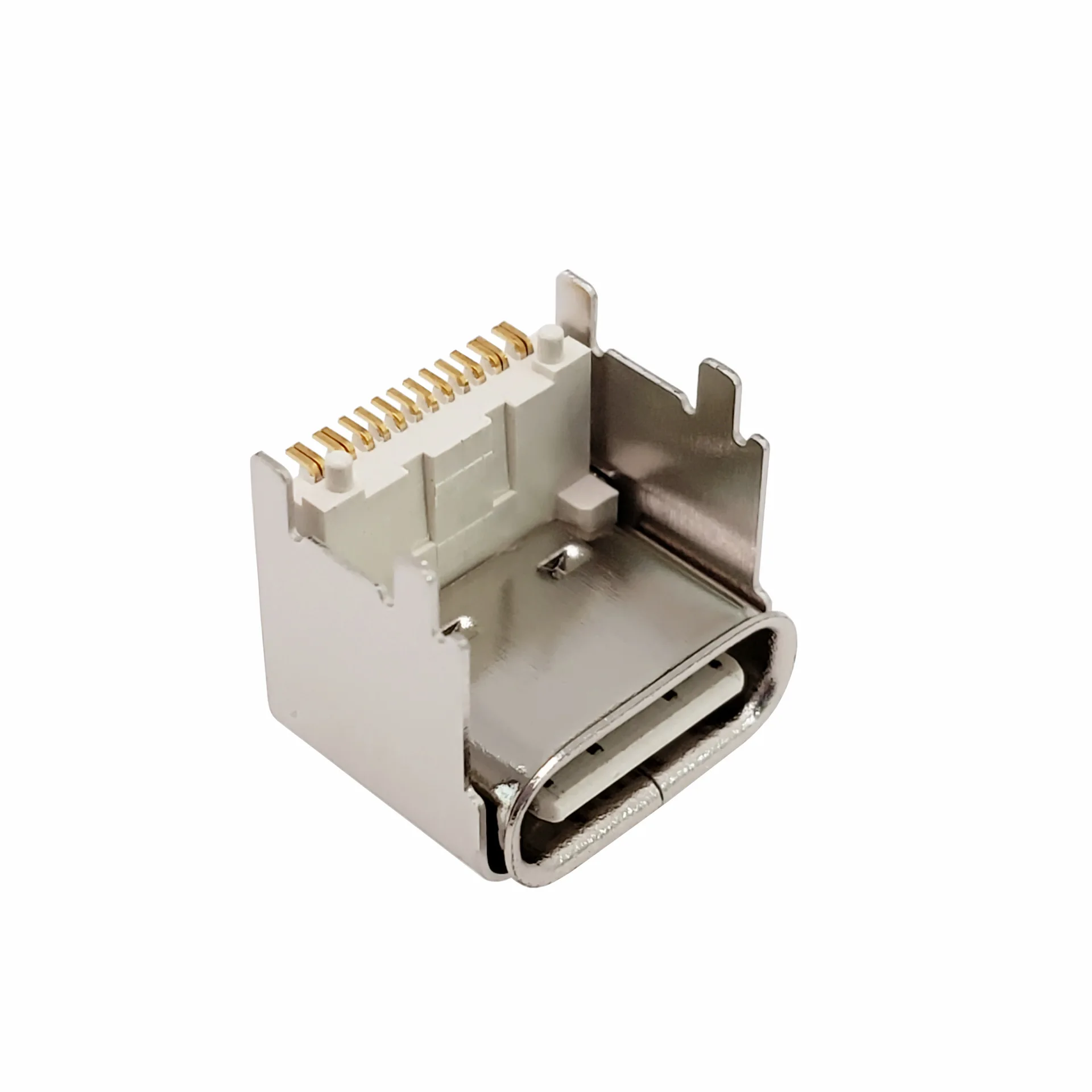 

Разъем USB Type-C 16-контактный (гнездо), высота 4.3 мм, расстояние между центрами 4.58/5 мм, четырехконтактный штекер, длина платы 8.0 мм