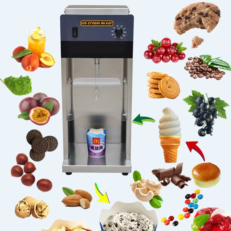 Ice Cream Mixer, Stepless Precise Speed Control, Bubble Tea Shop Mixer, Commercial and Casual Dining Equipment
