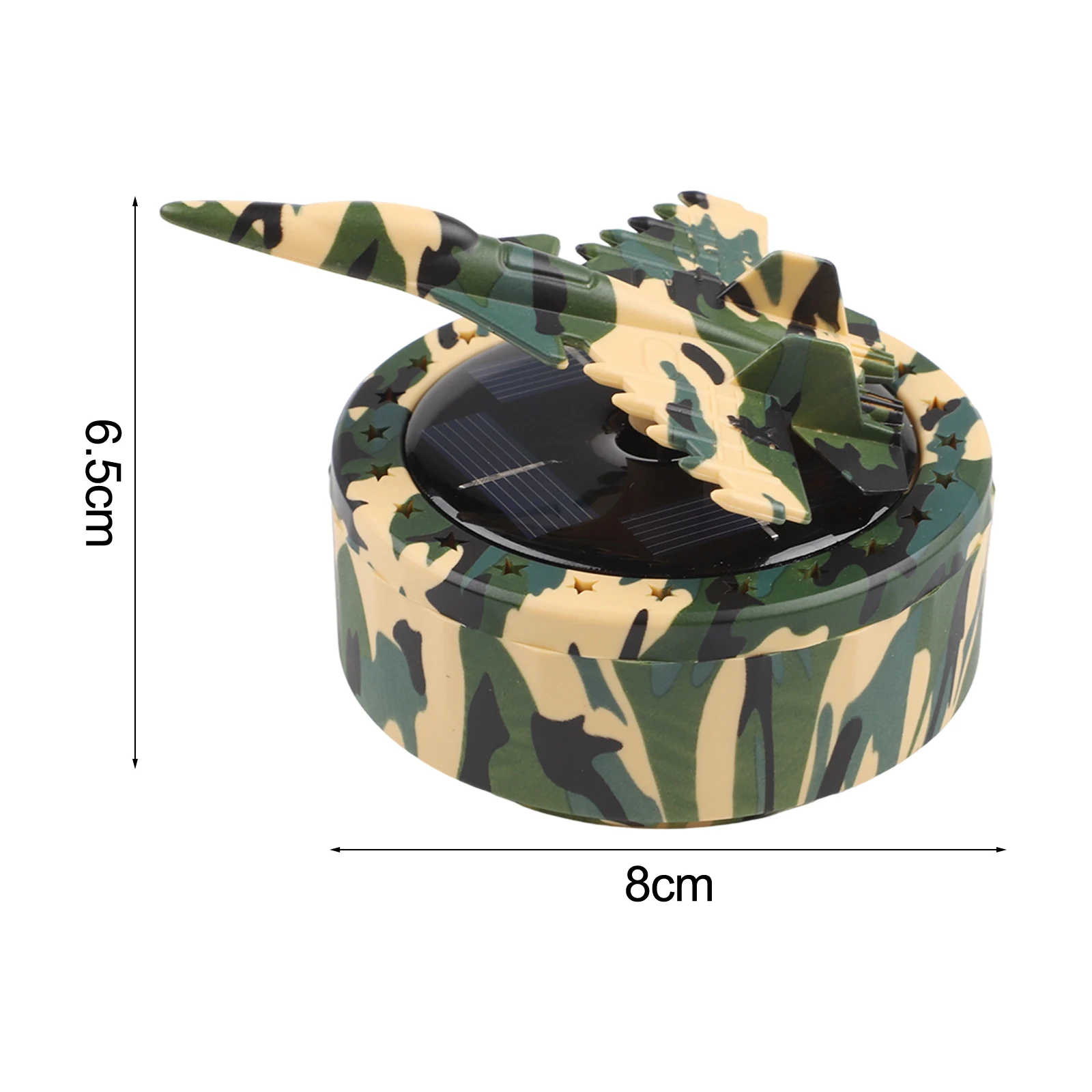 Rotating Solar Powered Diffuser Purifier for Cars with Unique Fighter Jet Style Simulated Model for Continuous Fresh Air