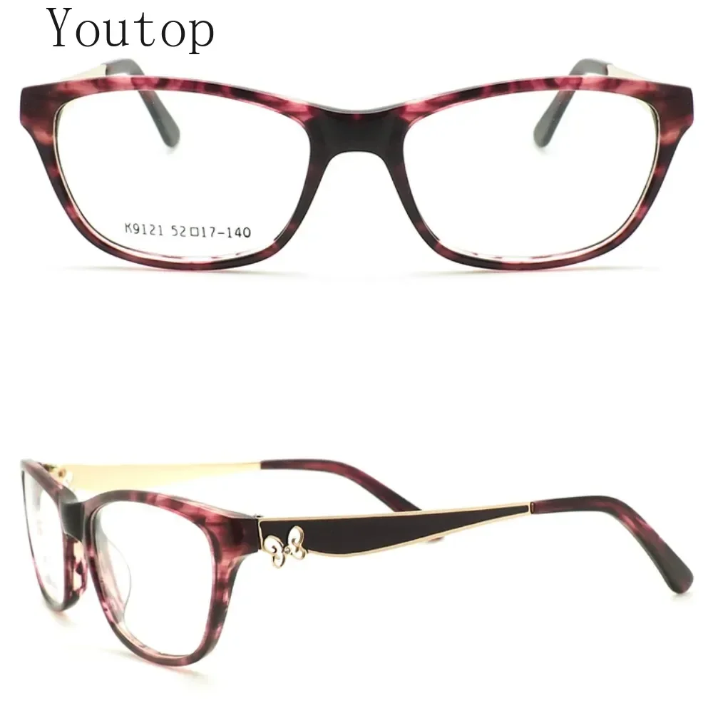 Women Cat Eye Eyeglasses Frames Female Optical Glasses Frames Butterfly Eyewear Prescription Spectacles Retro Modern Red Eyewear