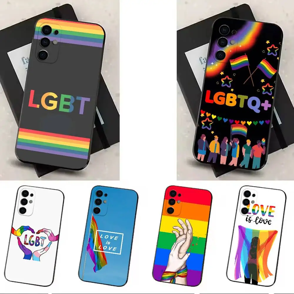 

Gay Lesbian LGBT Rainbows phone Case For Samsung S25,24,21,22,23,30,Ultra,20,Plus,Fe,Lite,Note Black Soft Cover