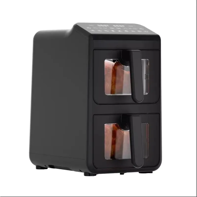 5L+5L Digital Intelligent Air Fryer Double Basket Square Multi-functional Household Kitchen Appliance Modern Visual Design