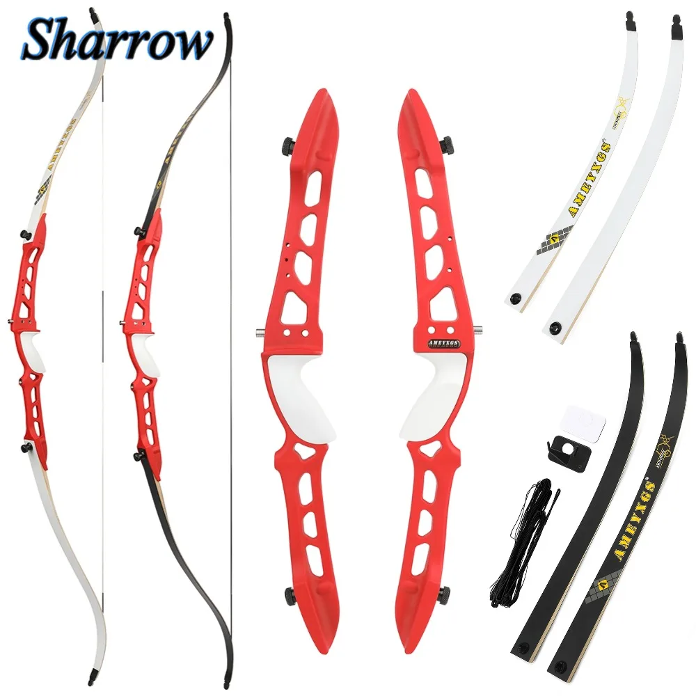 

66/68/70'' Recurve Bow 14-40lbs Alloy Riser Bamboo Core Limb Archery Takedown Split Bow for Right Hand Arrow Hunting Accessories