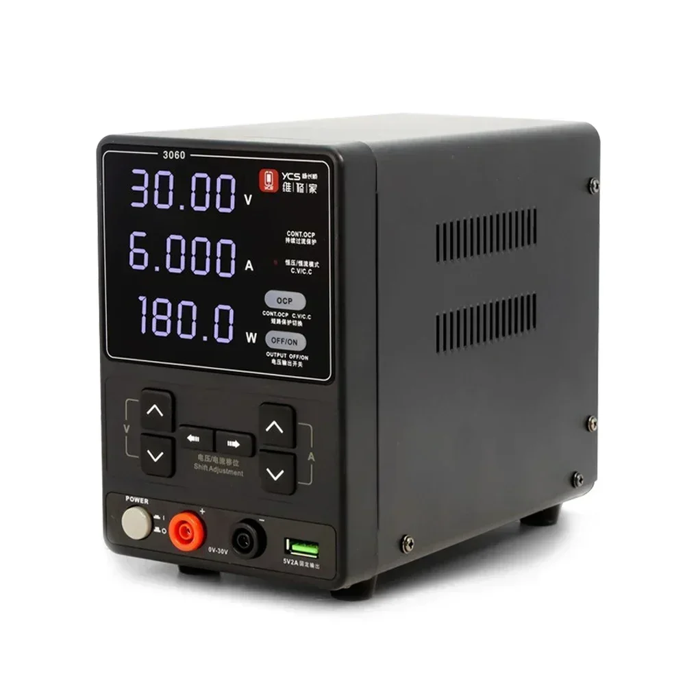 YCS 3060 интеллектуальный источник питания 30 В 6 А 180 Вт для ПК телефонов ремонт короткого замыкания амперметр постоянного тока стабилизированный источник питания