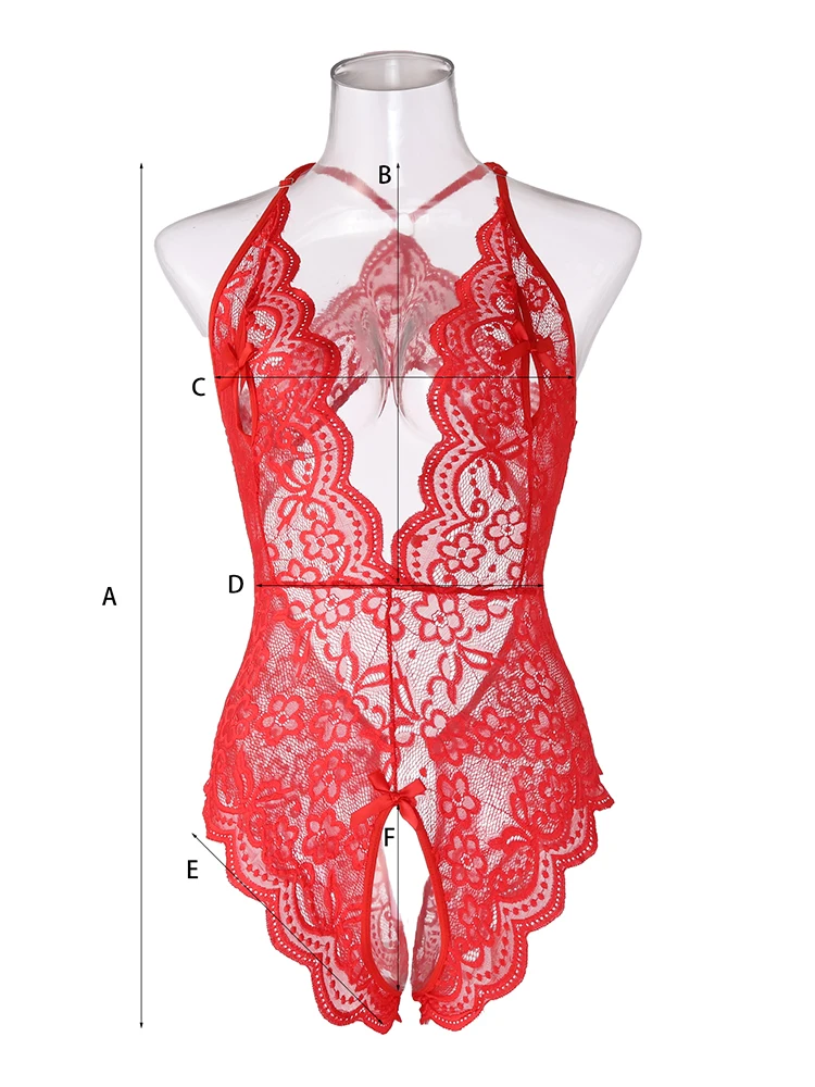 New In Sexy Lingerie For Woman Transparent Porno Teddy Costumes Babydoll Lace Dress Plus Size Underwear Crotchless Sleepwear