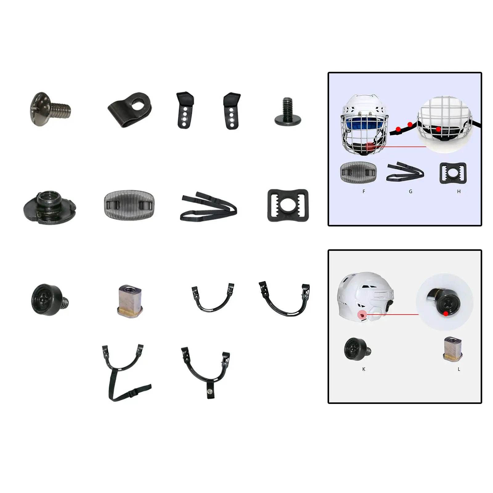 

Ice Hockey Helmet Repair Maintenance Helmet Accessories Helmet Replacement Parts Components Portable Ice Hockey Gear for Hockey