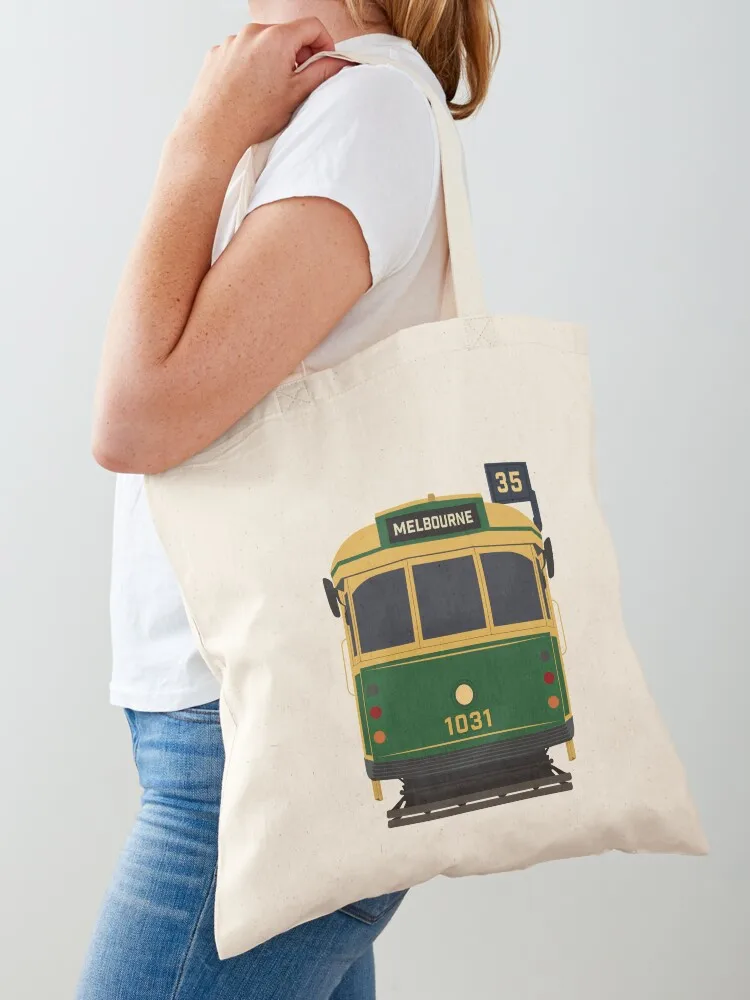 

Melbourne Tram, W-Class Front View Tote Bag tote bag woman Women's handbag Women's shopper bag