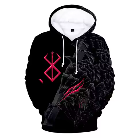 Anime Berserk 3D Printing Hoodies Y2k Streetwear Harajuku Sweatshirts Long Sleeve Hip Hop Hoodie Hoodie Sweatshirt Hooded Shirt