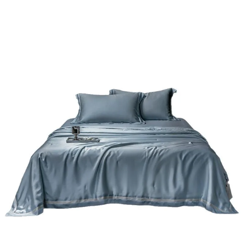 

High-end, light luxury, Austria, silk silk summer, quilt four piece set, silky smooth.