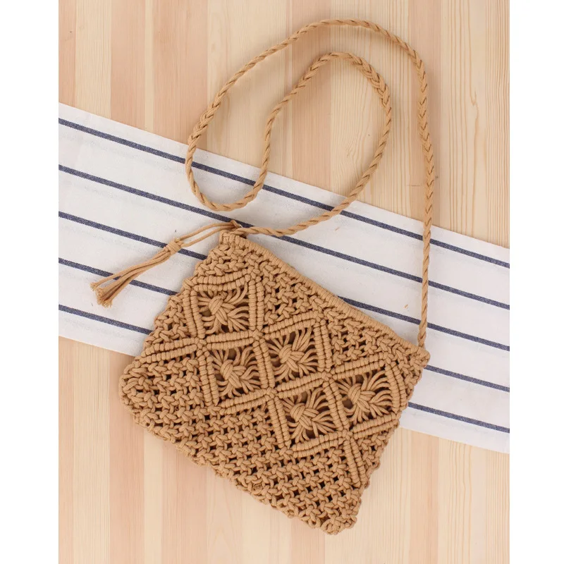 Free shipping PGMFV Tassel Summer Beach Crossbody Bag,Clutch Straw Purse,Crochet Shoulder Bags,Boho Envelope Wallet for Women