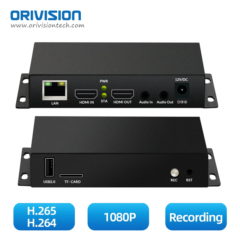 ORIVISION HDMI to IP Encoder H.265 H.264 1080P HDMI Video Encoder 4K with SRT RTMP RTMPS RTSP HTTP UDP for Live Streaming
