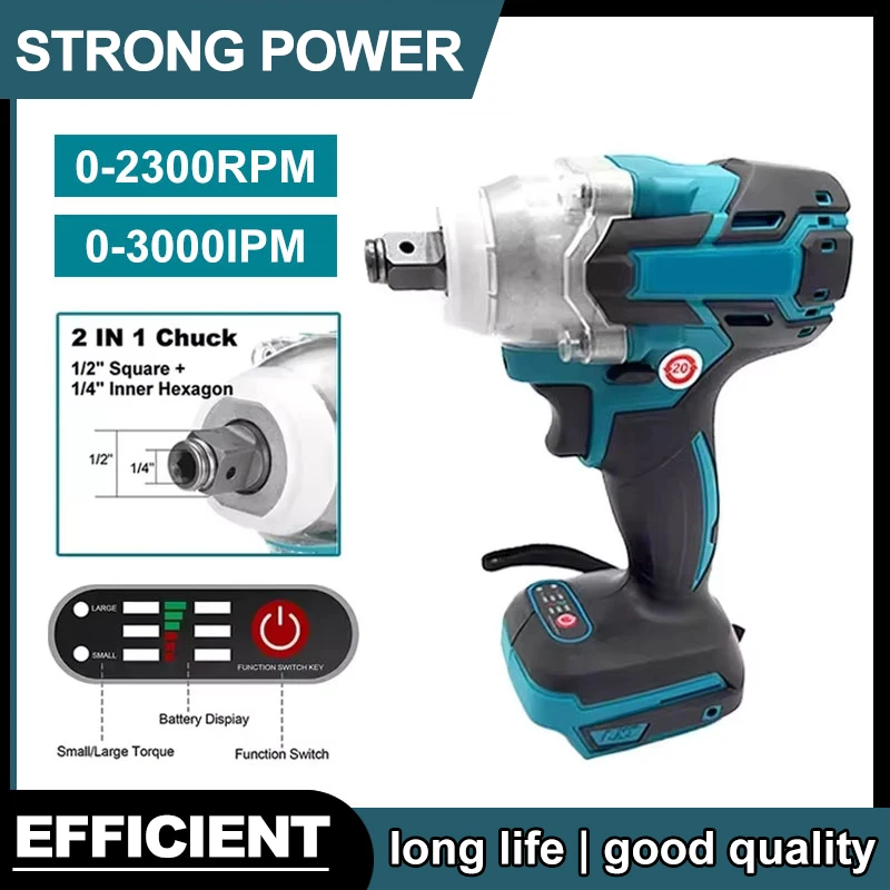

Подходит для отвертки Makita DTW600, бесщеточная электрическая отвертка, перезаряжаемая дрель, совместимая с аккумулятором Makita 18 В