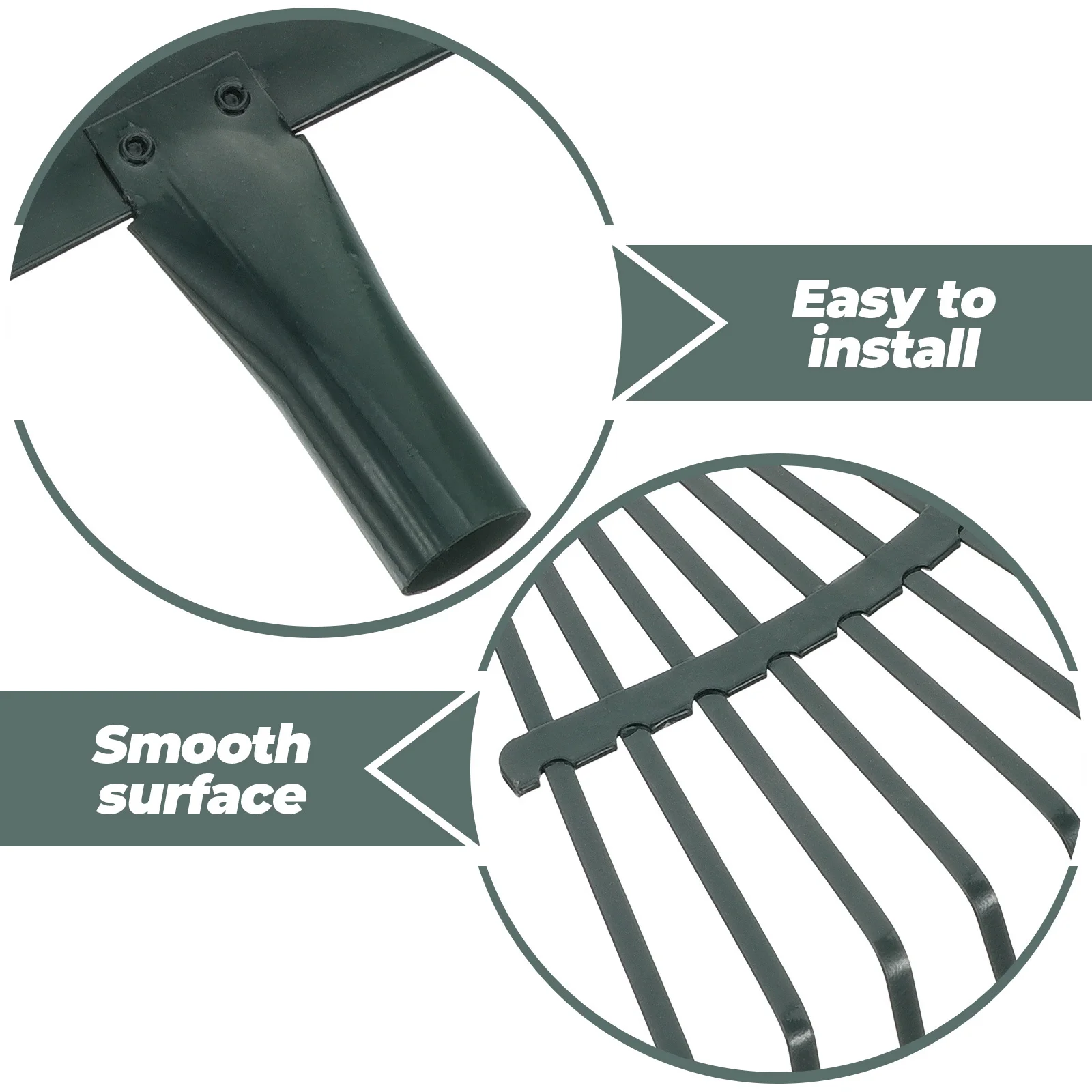 

Steel Wire Leaf Rake Heavy Duty For Garden Lawn Artificial Grass Pine Needle Yard Raking Hand Tool Lightweight Rakes
