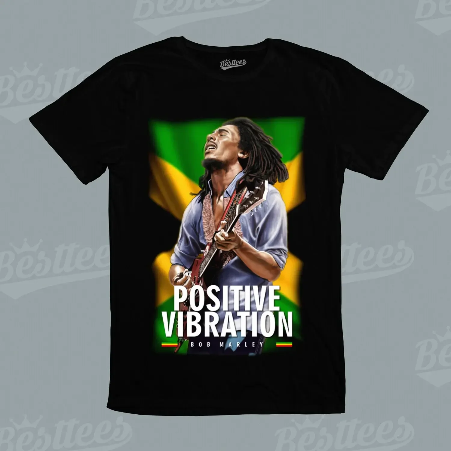 Jamaican Singer Guitarist Bob Marley Legendary Music Positive Vibration T-Shirt